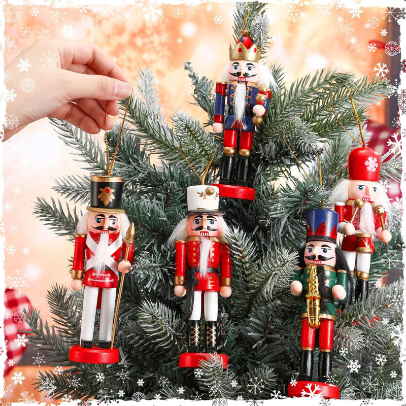 Wooden nutcracker ornaments discount